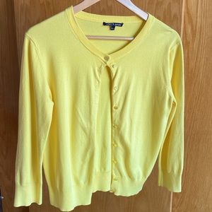 Yellow Cardigan with 3/4 sleeves